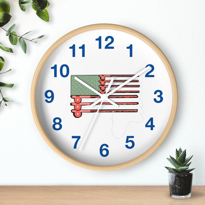 "Fish America" Wall clock - College Collections Art