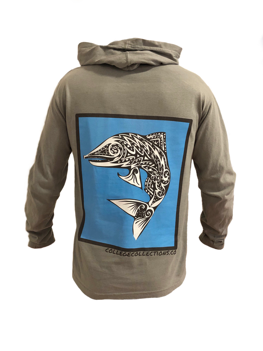 Rough Waters Long Sleeve Hoodie - College Collections Art