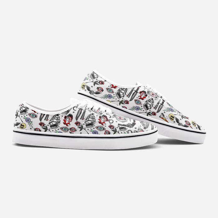"Pirate Life" Unisex Low Cut Canvas Shoes - College Collections Art