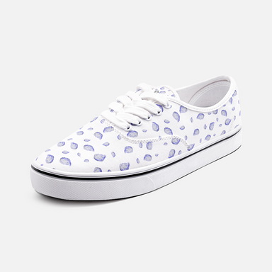 "Oysterfest" White Low Cut Loafer Sneakers - College Collections Art