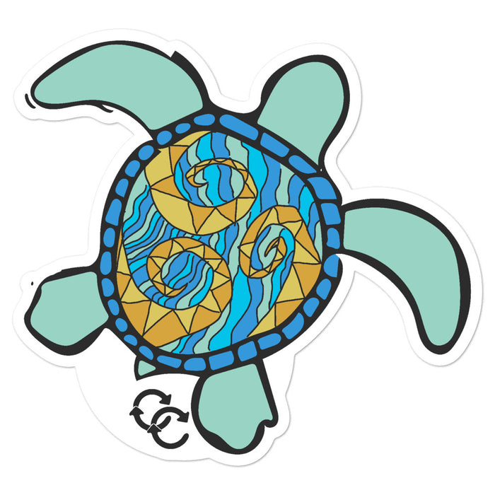 "Sea Turtle" Bubble-free stickers - College Collections Art