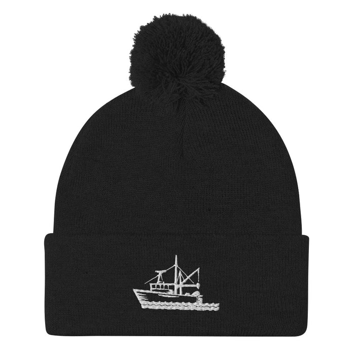 "Fishing Boat" Pom-Pom Beanie - College Collections Art