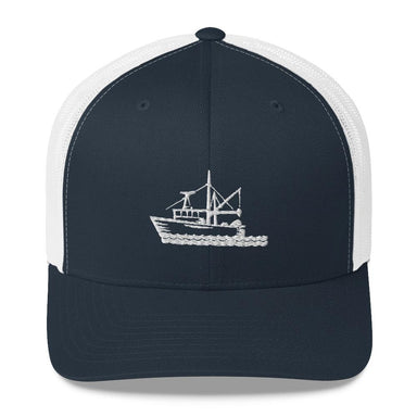 "Fishing Boat" Mesh Snapback - College Collections Art