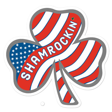 "Shamrockin'" Bubble-free stickers - College Collections Art