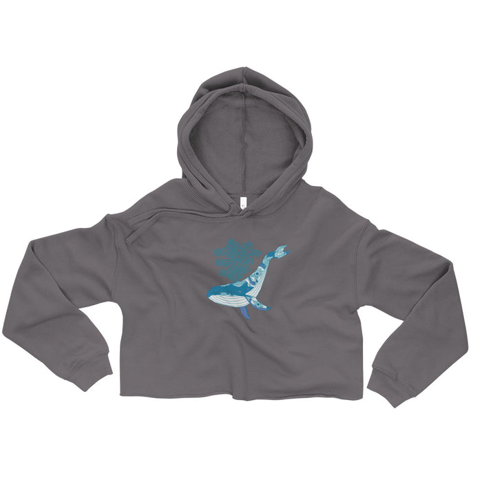 "Whale" Crop Hoodie - College Collections Art