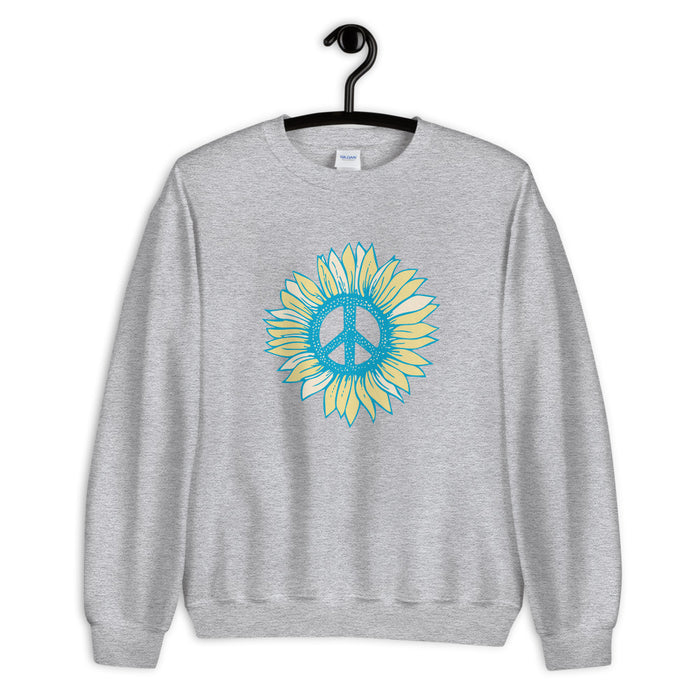 "Peace- flower" Unisex Sweatshirt - College Collections Art