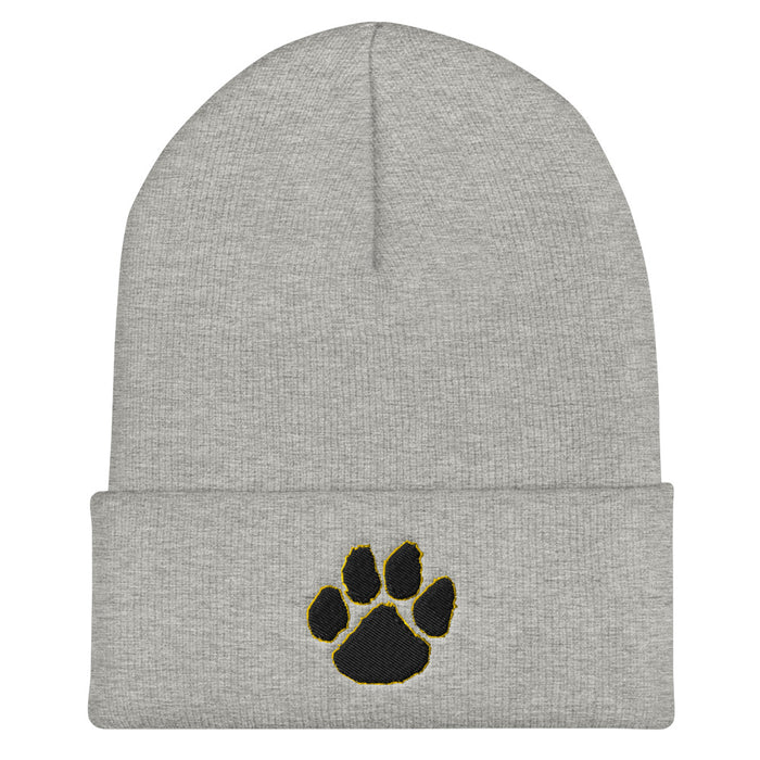 Tiger Paw Cuffed Beanie - College Collections Art