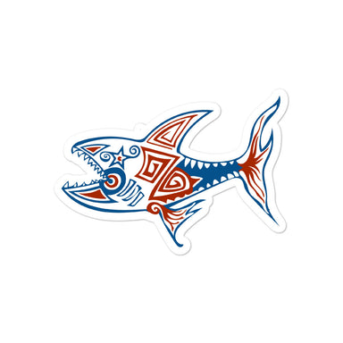 "AMERICA Shark" Bubble-free stickers - College Collections Art