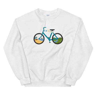"Madison Bike" Unisex Sweatshirt - College Collections Art