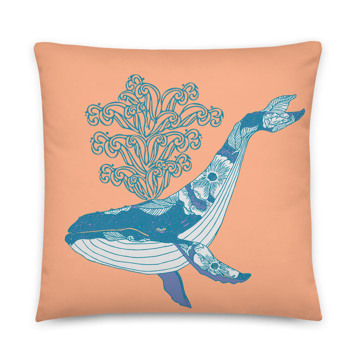 "Whale" Basic Pillow - College Collections Art