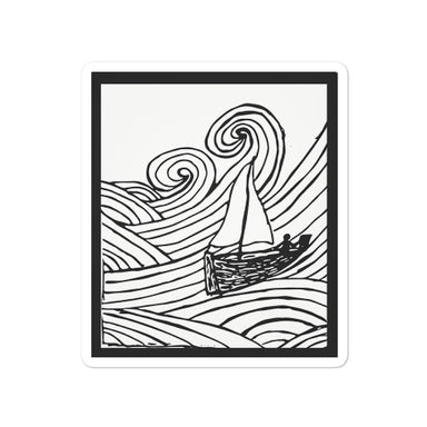"Rough Waters" Bubble-free stickers - College Collections Art