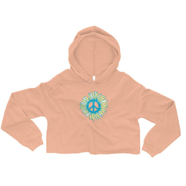 "Peace Flower" Crop Hoodie - College Collections Art