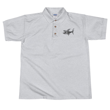 "O.G. Shark" Embroidered Polo Shirt - College Collections Art