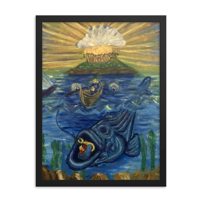 "Fish Tales" Framed poster - College Collections Art