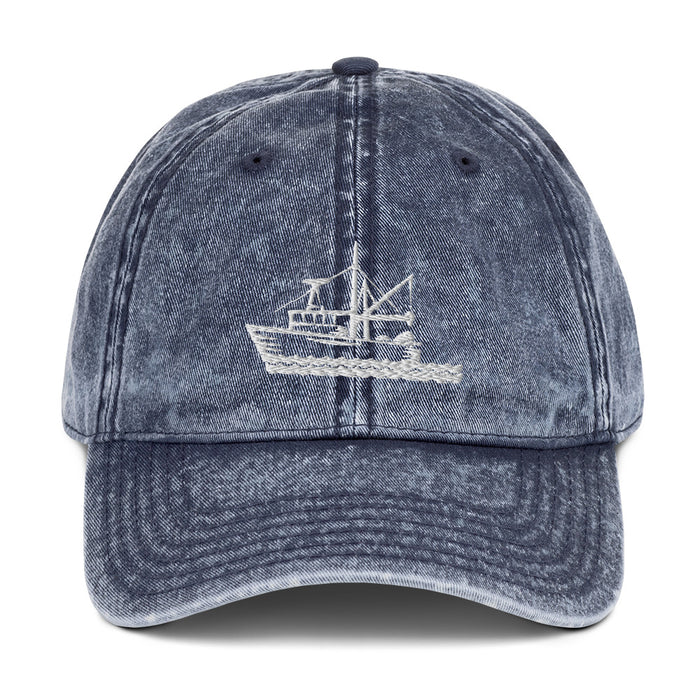 "Fishing Boat" Vintage Cap - College Collections Art