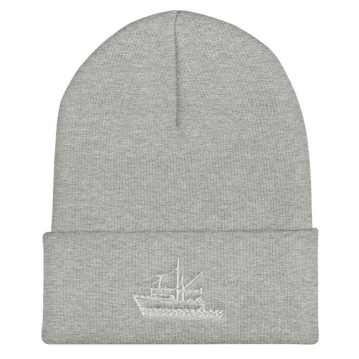 "Fishing Boat" Cuffed Beanie - College Collections Art