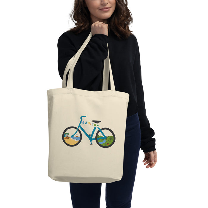 "Madison Bike" Eco Tote Bag - College Collections Art