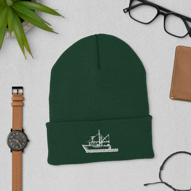 "Fishing Boat" Cuffed Beanie - College Collections Art